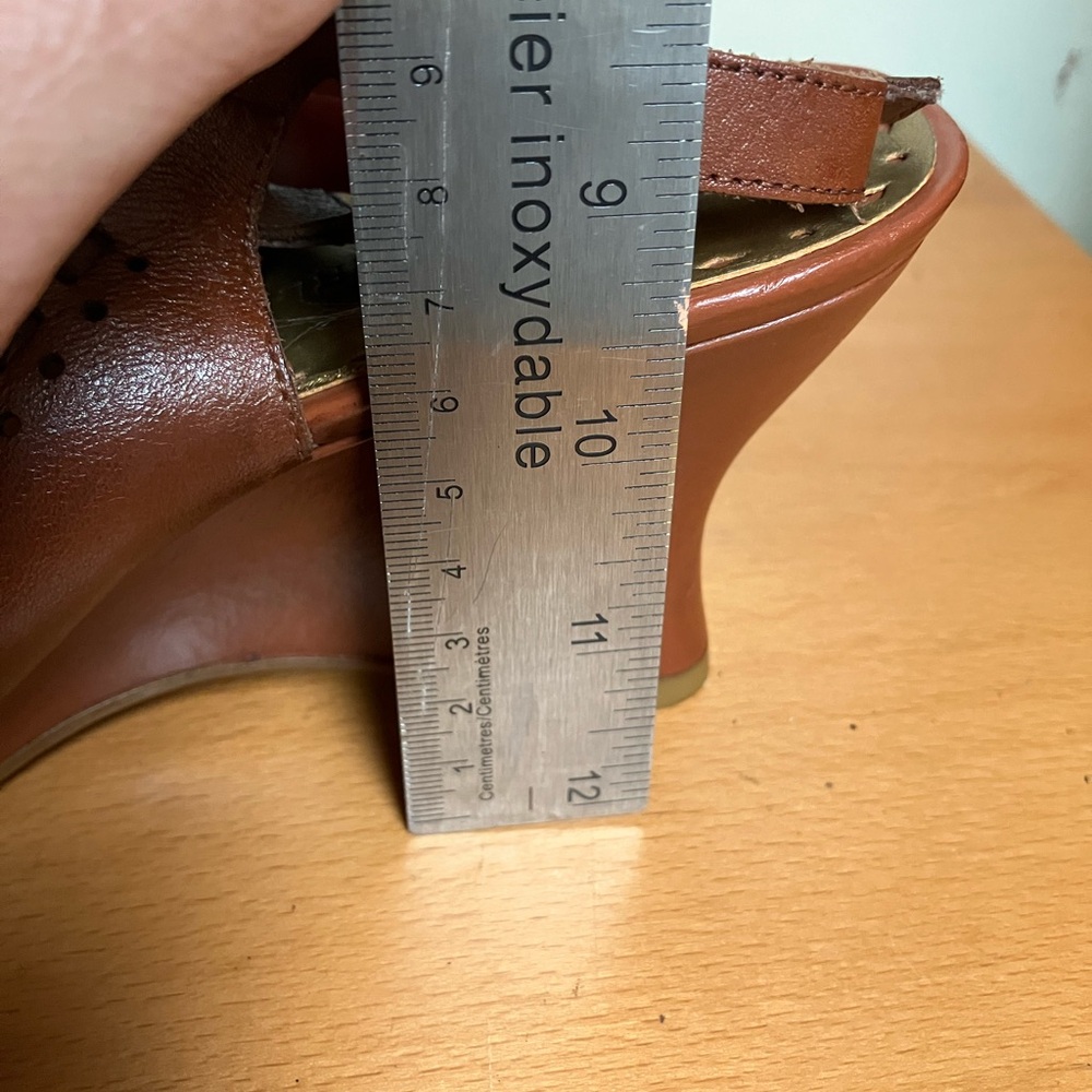 BCBGirls Tan Wedges with Intricate Cut-Outs - Picture 5 of 7